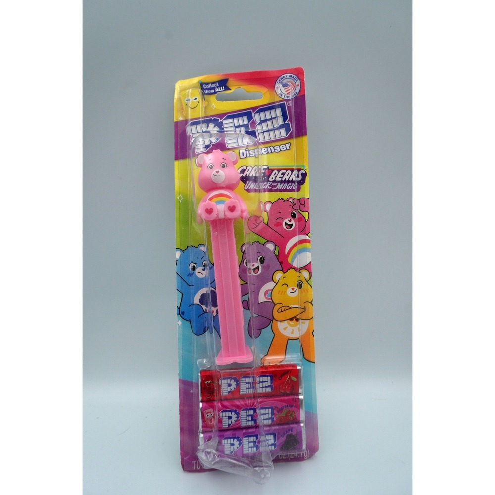 PEZ Care Bears Cheer Bear Candy Dispenser New Sealed Pink Rainbow